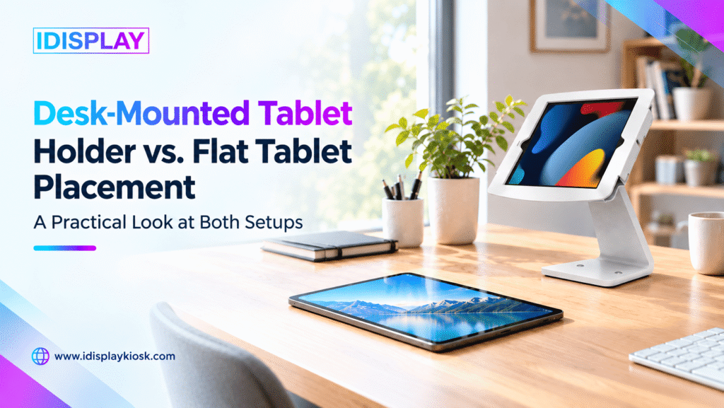 desk-mounted tablet holder